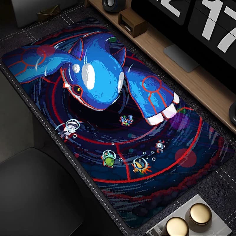 Tappetino per mouse da gioco Pokemon 90x40cm Anime PC Computer Game Desk Mouse Mat per CS GO Office Laptop Kawaii Mousepad Extended Desk Mat