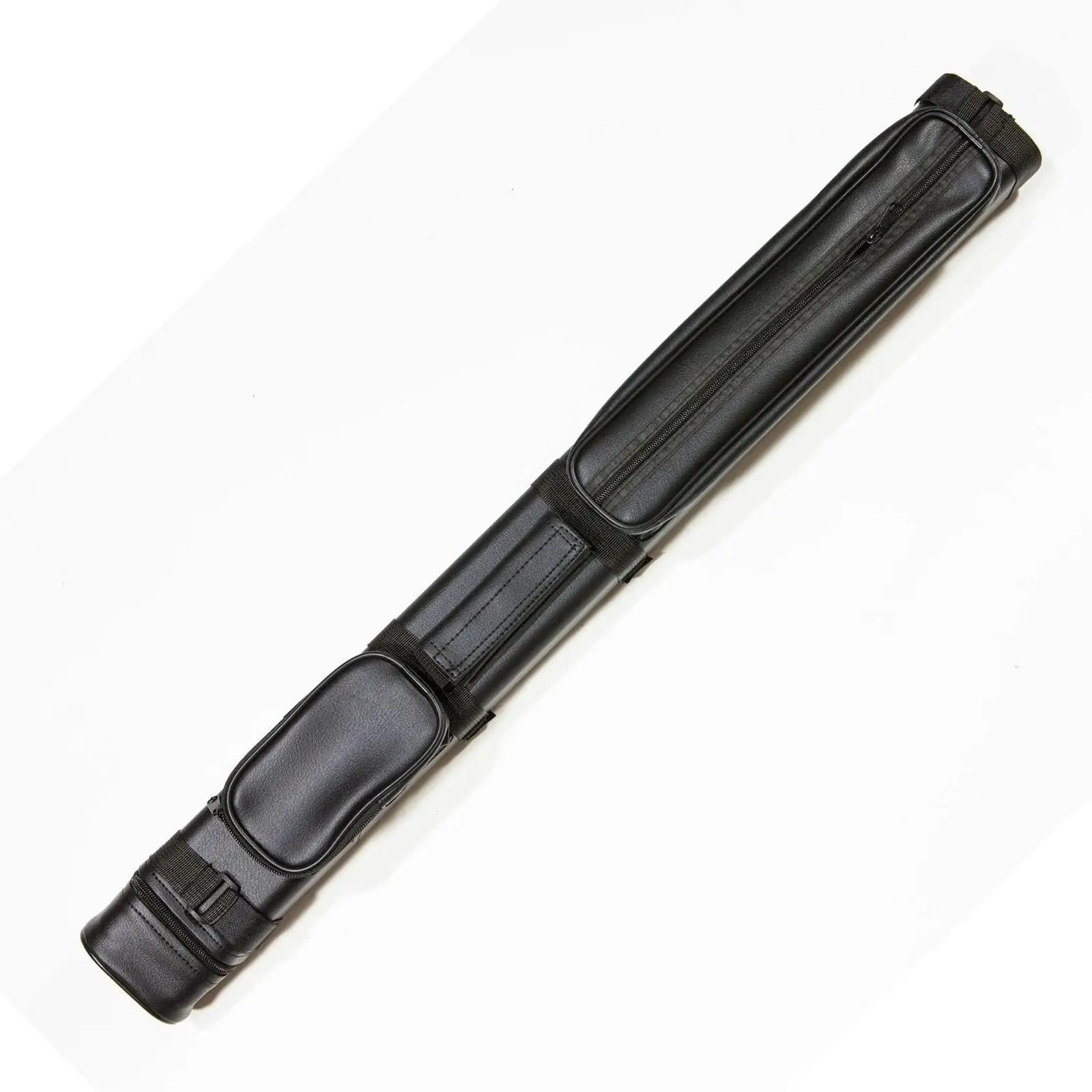Custodia per stecche da biliardo con tasche multiple, portaoggetti, in pelle PU ispessita, portatile, imbottita, robusta e protettiva