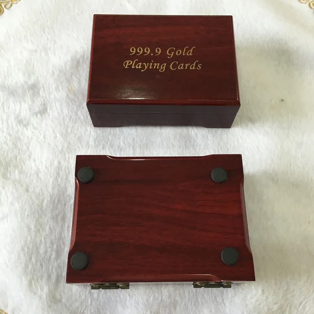 2 Contenitori Rettangolari in Legno per Carte da Poker, Scatole Vuote per Giochi di Carte, Oggetti da Collezione, Gioielli, Tè, Caffè, Regali
