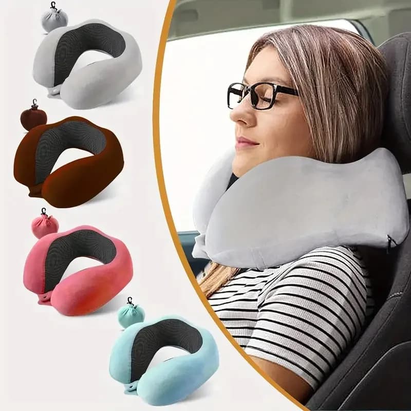 2025 Nuovo morbido cuscino da viaggio Memory Cotton Cuscino di supporto per il collo Cuscino per assistenza sanitaria cervicale Cuscino a U per aereo Cuscini per il sonno dell'auto