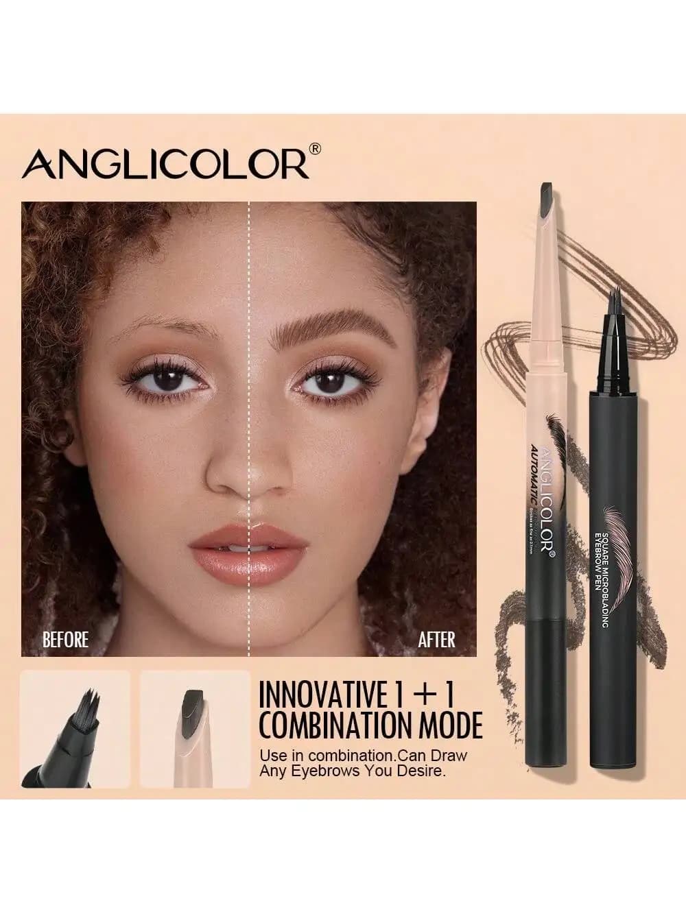 Eyebrow pencil set, waterproof and smudge-proof, liquid bifurcated eyebrow pencil, makeup water eyebrow pencil