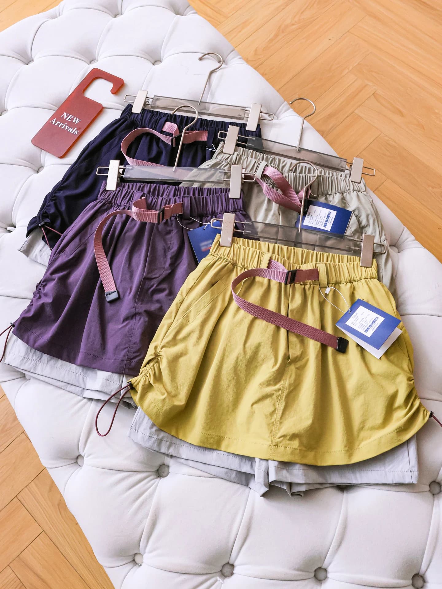 Outdoor Mountain Elastic High Waist Lightweight Breathable Quick Dry Cycling Sport A-Line Skirt Pants Women Shorts E025