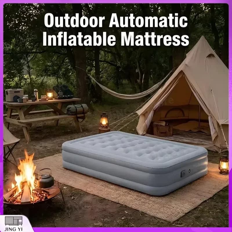 Materasso Gonfiabile Automatico da Esterno, Cuscino d'Aria Portatile per Campeggio, Letto Gonfiabile per Tenda