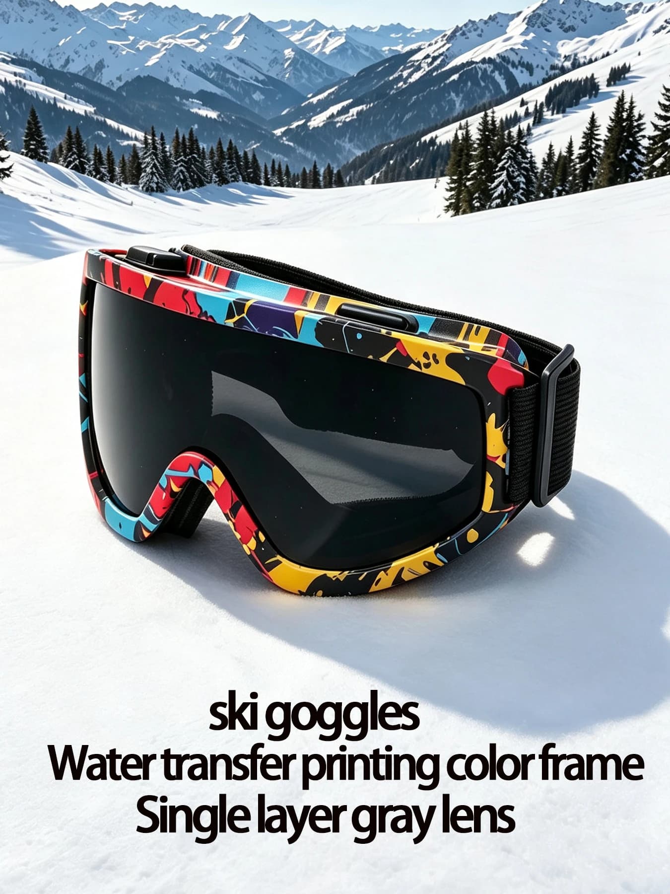 Soft Sponge-Padded Ski Goggles, Sibling Style--For Outdoor Travel Skiing, Snow Play, Snowboarding and Snow Skiing, Outdoor Hiking Sports Goggles