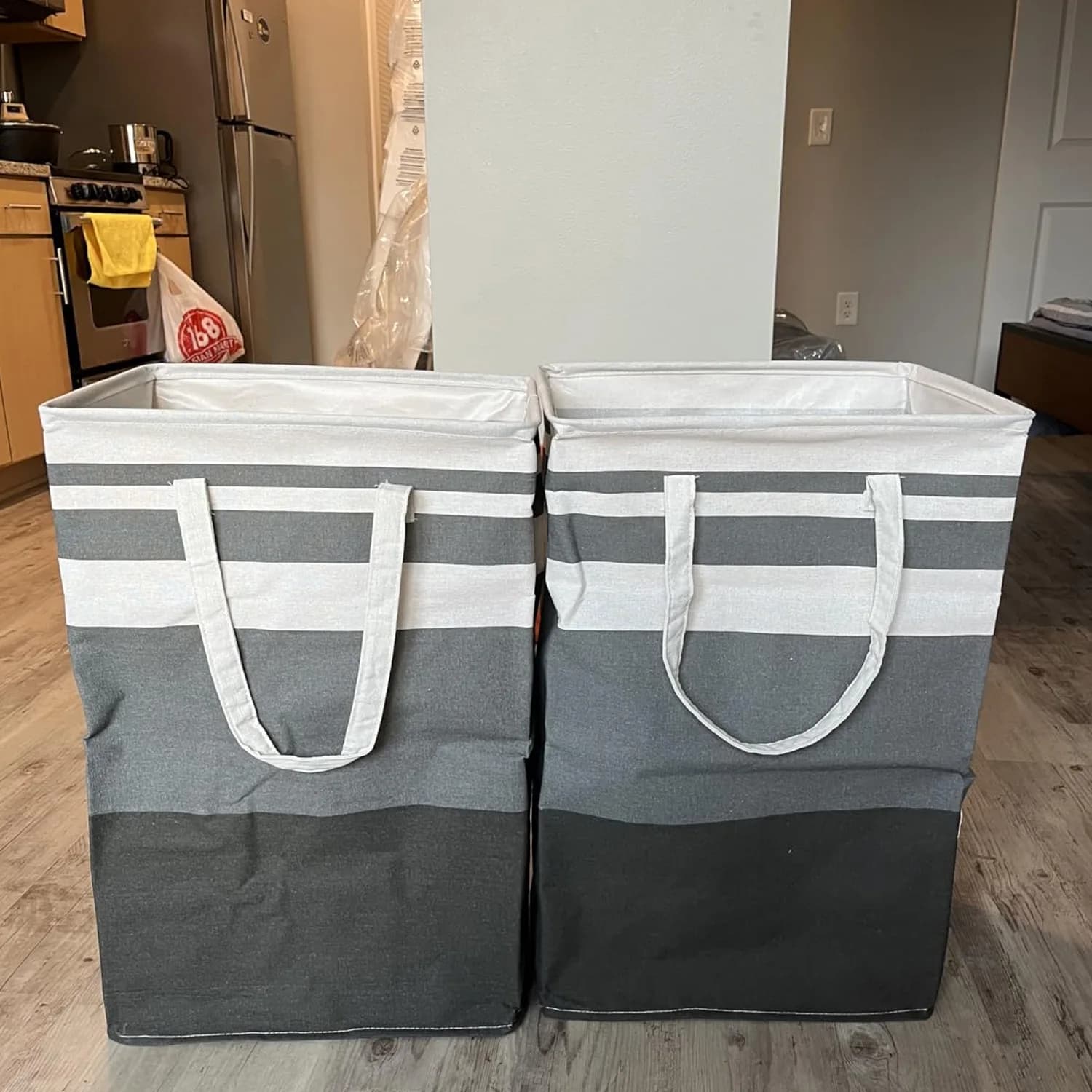 Multipurpose storage basket: large folding container for yoga mats, laundry and toys | Space saving organizer for home and gym