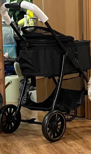 Passeggino Pieghevole per Animali Domestici - Carrello da Viaggio per Cuccioli, Gatti e Cani per Uso Esterno