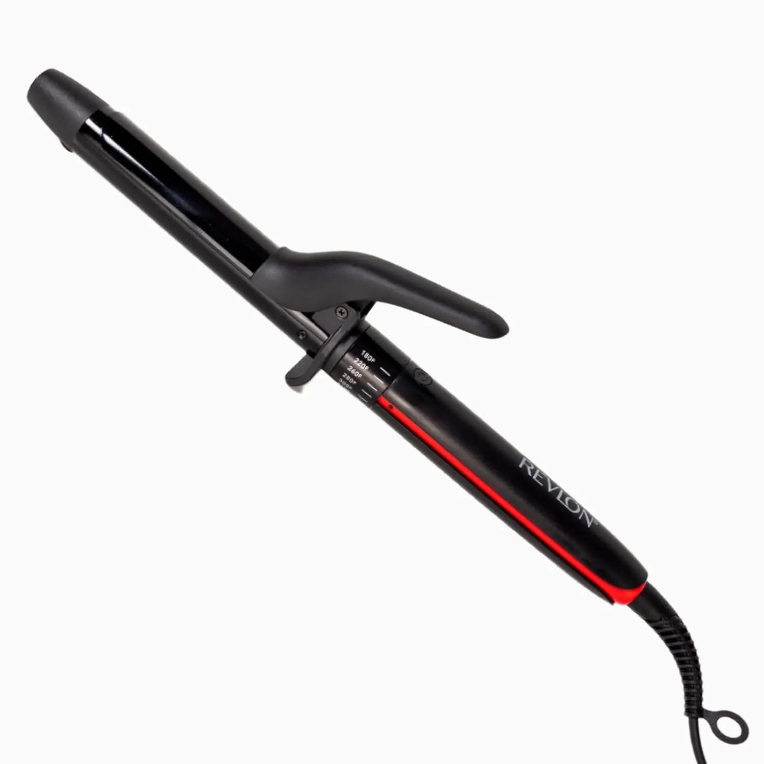 1 inch ceramic curling iron with coconut oil: creates bright and bouncy curls, reduces frizz effect, 10 heat settings up to 430 ° F