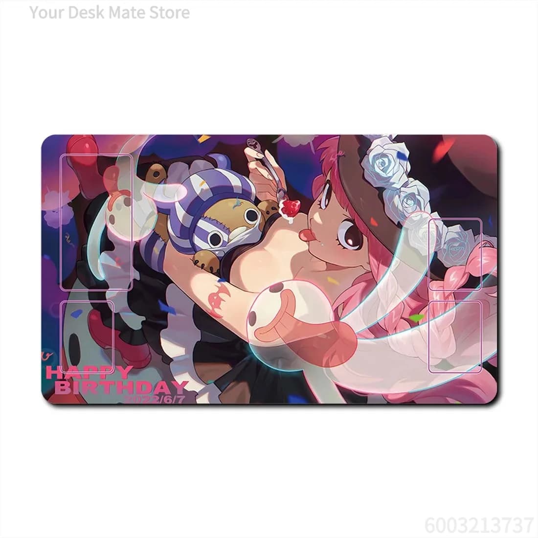 Tappetino da Scrivania Grande Impermeabile Antiscivolo Anime Perona Ghost per Gioco di Carte One Piece