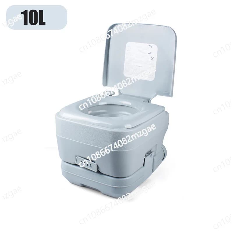 Toilette portatile deodorante integrata da 24 litri per campeggio, sistema di toilette mobile per camper all'aperto con design da viaggio