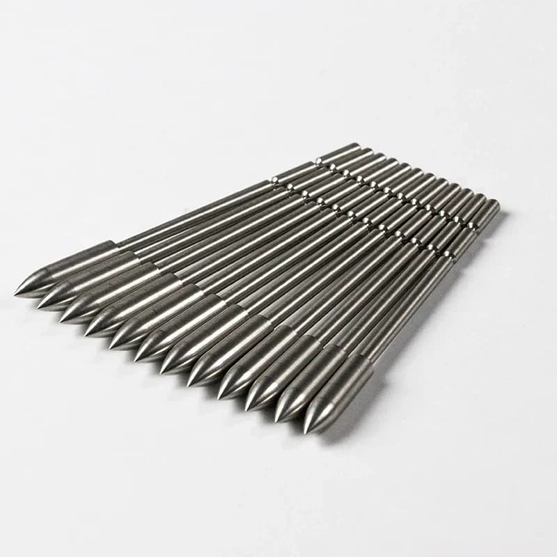 12 pz 120gr Tiro Con Arco ID3.2mm OD5.2/5.4/5.6/5.7mm Break Off Punto di Bersaglio 70-80RHC Punte Larghe Spine400-750 Caccia Arco Ricurvo