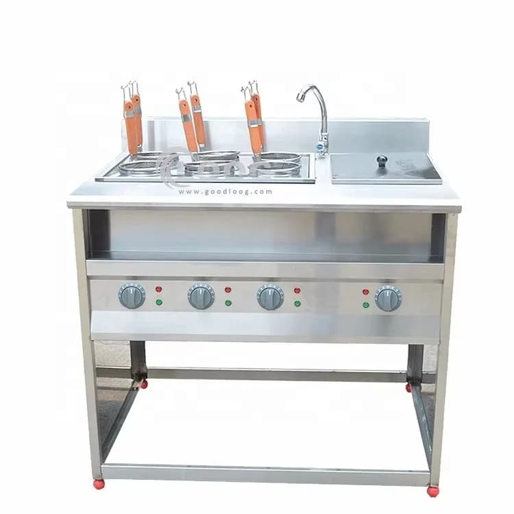 Attrezzatura da Cucina Commerciale, Cuocipasta Elettrico con Stazione Bagnomaria