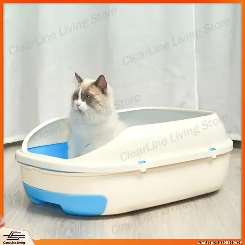 Lettiera per Gatti Semi-Automatica Autopulente con Design Chiuso per il Controllo degli Odori, Funzionamento Silenzioso, Bassa Manutenzione, Uso Domestico