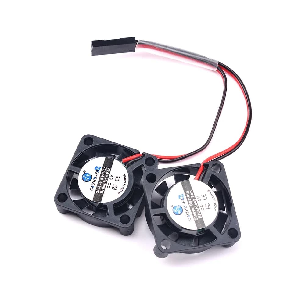 Double fan module for Raspberry Pi 4B 3B+ 3B Replacement fan with aluminium housing 25x25x7 cm