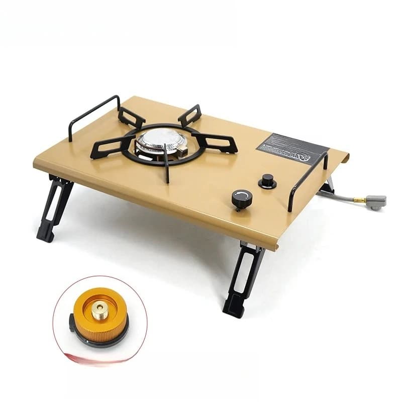 4000W high power camping stove, Portable Foldable Gas cooker Compatible with Open Kitchen Table