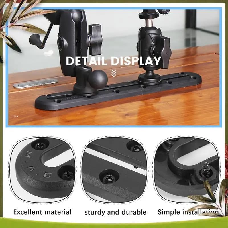 Sliding Track Brace for reliable kayaks DIY Accessories Fishing rod support Mounting base Rack compatible with RAM