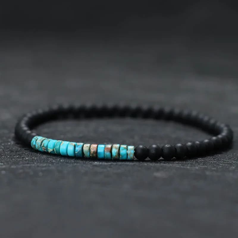 Nuovo minimalista 4mm braccialetto di perline unisex imperatore onice piccola pietra braclet meditazione yoga filo braslet coppia brazalete pulsera