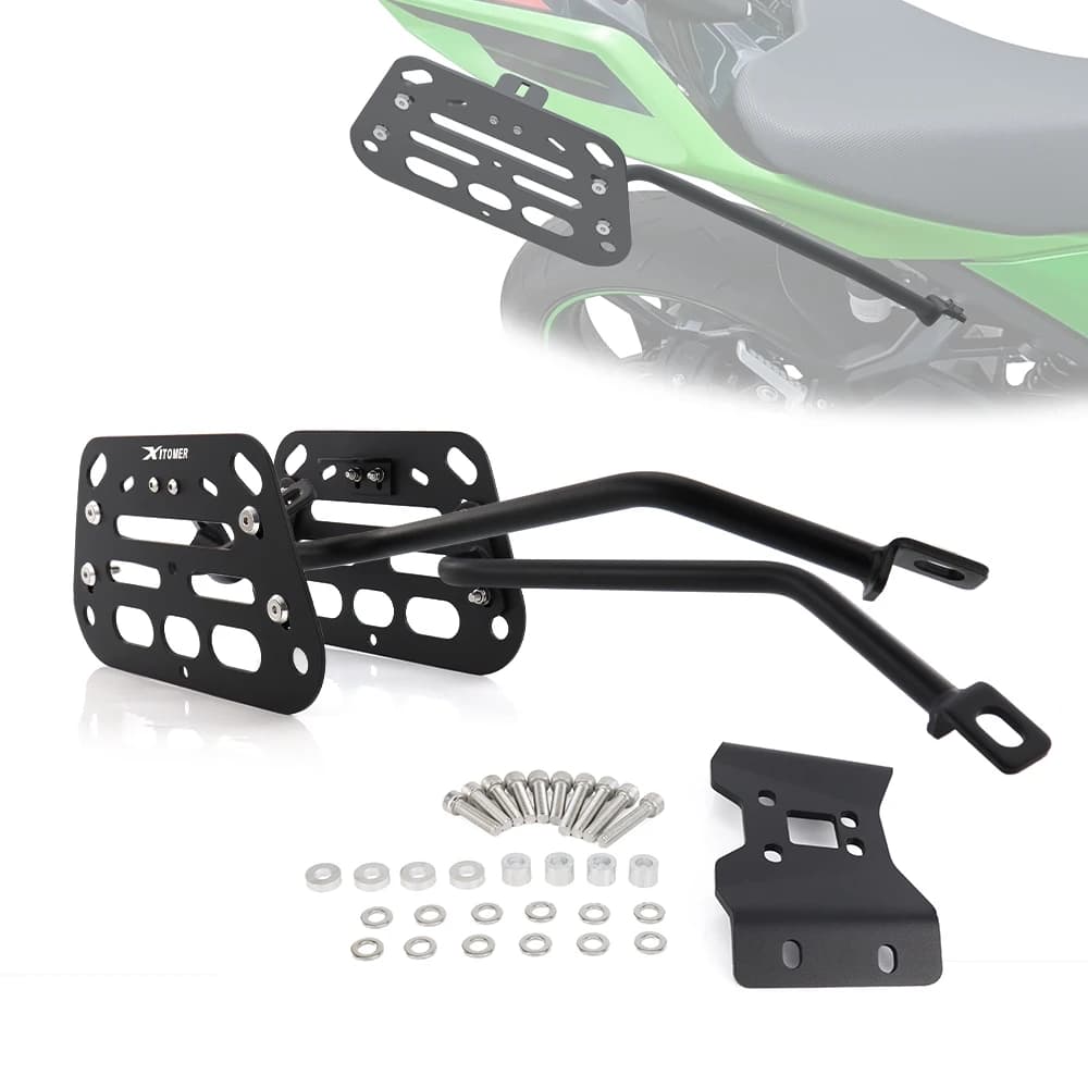 Motorcycle Side Luggage Rack Pannier Racks Saddlebag Support Racks NINJA400 / Z400 2019 2020 2021 2022 2023 2024 For Kawasaki