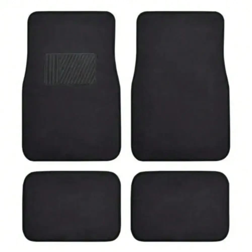 Black Carpet Car Floor Mats Set Of 4 Driver Passenger And Utility Pads