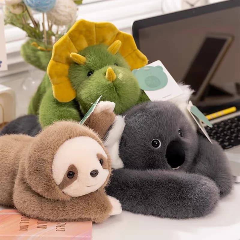 Morbido peluche ponderato animale sdraiato abbraccio cuscino sollievo dall'ansia supporto per il sonno peluche