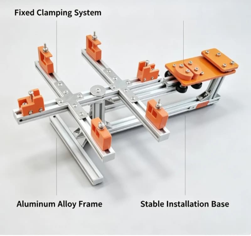 Solid Racket Restringer 6 Point Mount Badminton Tennis Squash Frame Clamp Lightweight Alloy Desktop Unit Anti Deform 360 Rotate