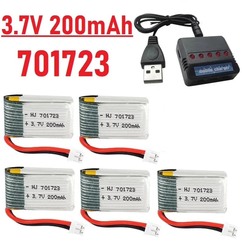 Refresh 3.7 V 200 mAh battery with RC H36 E010 E011 E012 E012 E013 F36 701723 Lipo 3.7 V battery