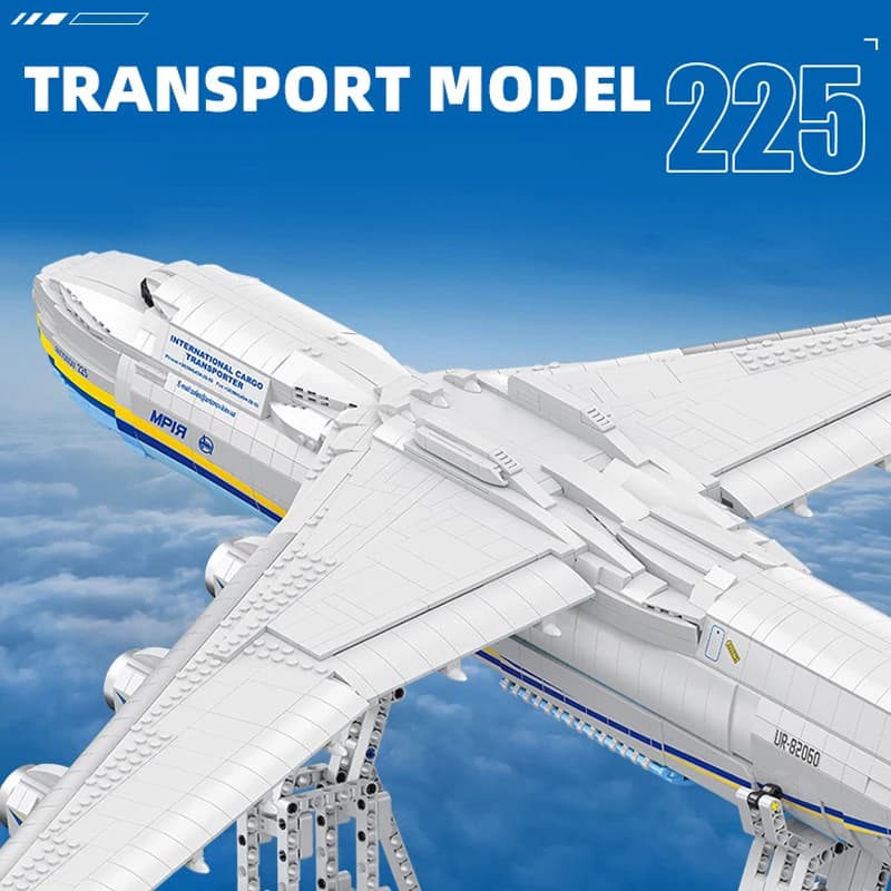 An-225 Set di blocchi di costruzione per aereo da trasporto, modello di aereo Technik da collezione JX57014, regalo per bambini adulti 6350 pezzi