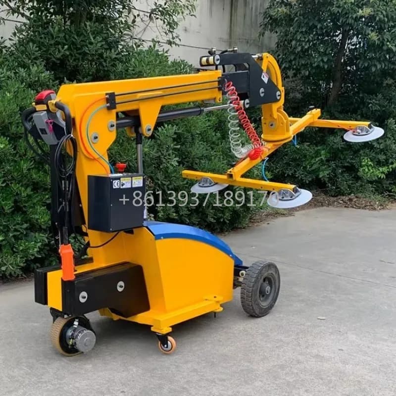 Robot per l'installazione del vetro di carico Attrezzatura elettrica mobile per il sollevamento del vetro Macchina personalizzata per l'installazione del vetro della finestra sottovuoto