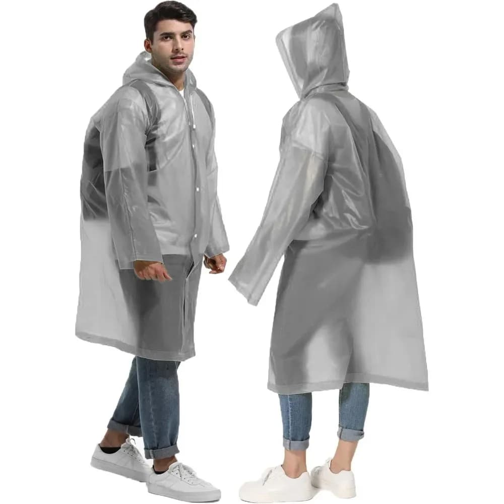 Impermeabile Portatile per Escursionismo, Poncho Antipioggia per Adulti, Cappotto Antipioggia di Emergenza, Nuova Moda 2024, Scelta Colorata
