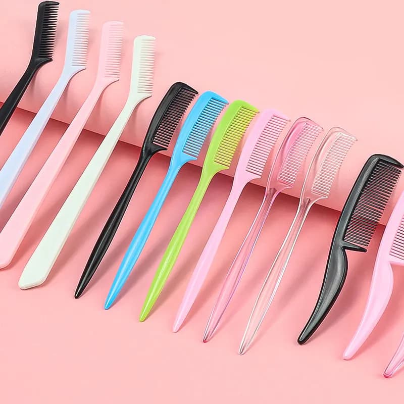 25 micro pettini per extension ciglia, mini pettini per sopracciglia, pennelli per trucco, applicatori mascara per bambole, micro spazzole per ciglia, strumento di bellezza