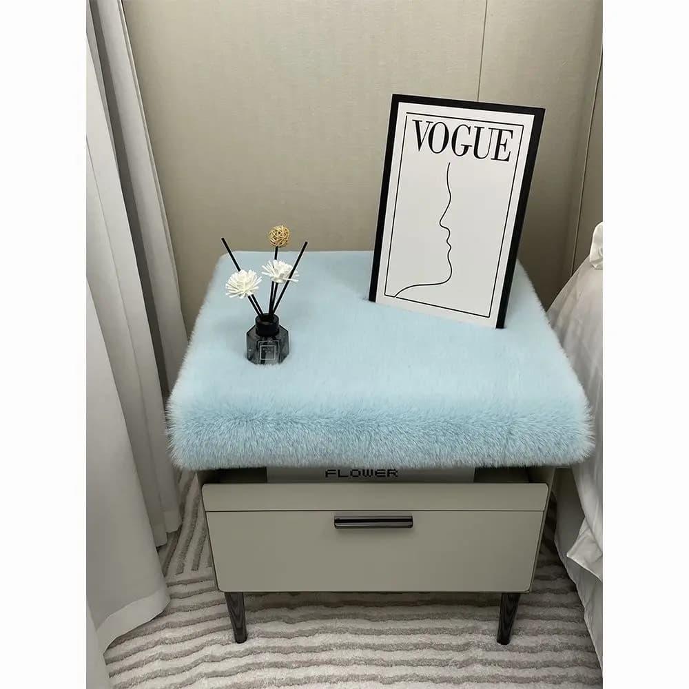 American style short plush cover for bedside table, dining table, chair, mobil cover, fabric covered