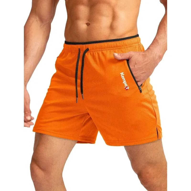 Summer fashion trend breathable men's sports shorts with versatile zipper and double-sided pockets for training
