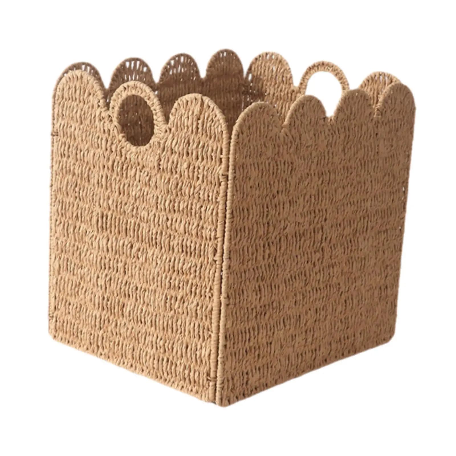 Cesto Decorativo Portaoggetti in Corda di Carta, Organizzatore per Casa, Armadio, Bagno, Giocattoli