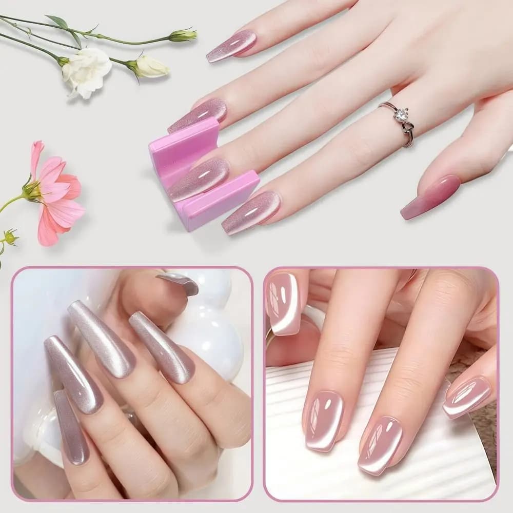 Anti-slip Nail Finger Separator Anti-dirt Portable Cat Eye Magnet Tool Reusable 5D Nail DIY Tool For Nail Polish Application