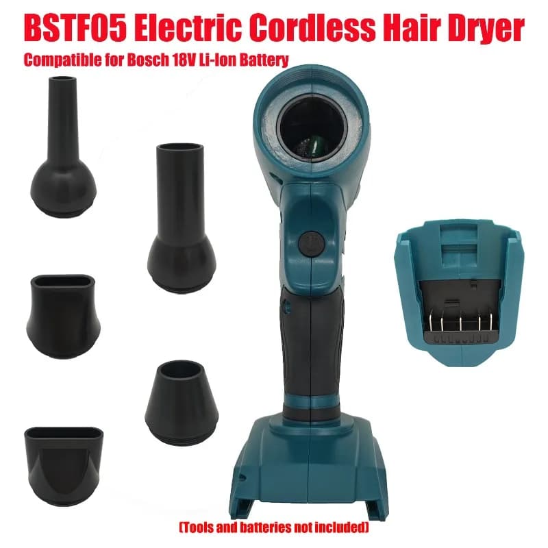 HAKSINKY BSTF05 Soffiatore Elettrico Senza Fili per Capelli, Foglie e Polvere, Compatibile con Batteria Bosch 18V Li-Ion