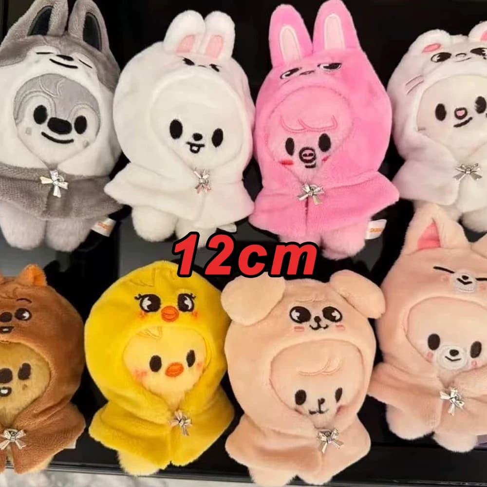 # SKZOO Simpatico Portachiavi Peluche Kawaii, Giocattolo di Peluche SKZOO Stray Wolf, Bambola di Peluche Cartone Animato, Giocattoli Compagno Kawaii, Regalo per Bambini