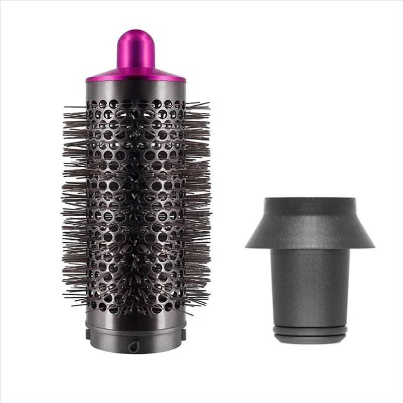 Pettine cilindrico e adattatore per Styler/accessori per asciugacapelli supersonico, strumento per arricciare i capelli, rosa rossa e grigia