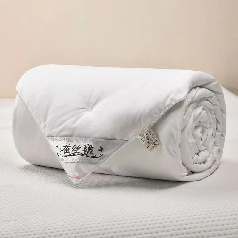 Trapunta in cotone con piumino in seta di gelso naturale Coperta doppia queen size Jacquard Biancheria da letto invernale calda e spessa Piumino singolo per letto matrimoniale