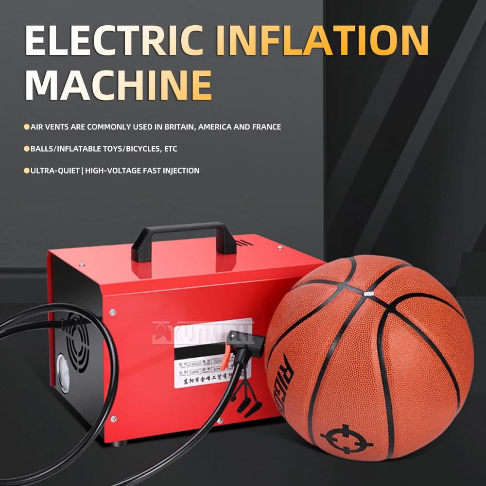 Gonfiatore per pneumatici per auto da bicicletta silenzioso con pompa d'aria elettrica 220V per basket sportivo e altri attrezzature sportive gonfiabili