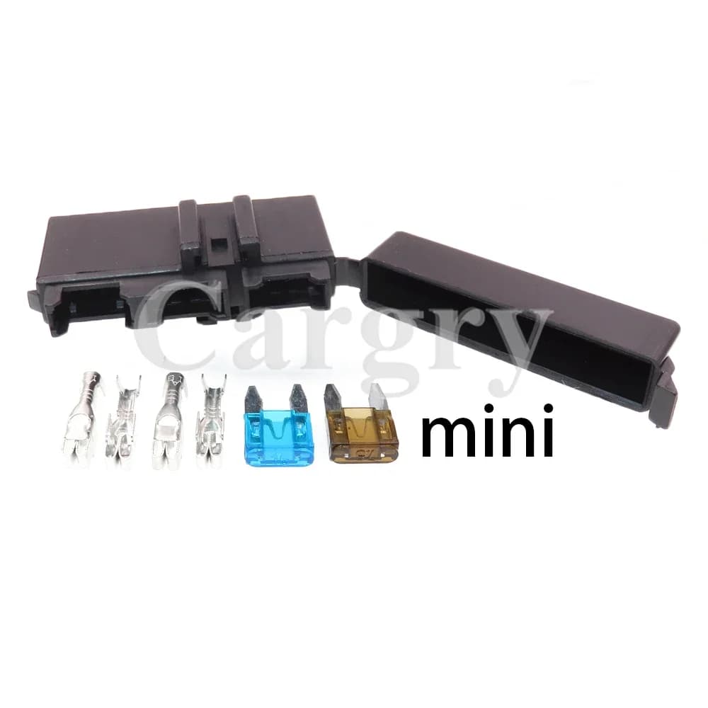 Set di 2 Portafusibili in Linea AC con Terminale a Crimpare, Mini Portafusibili a Lama