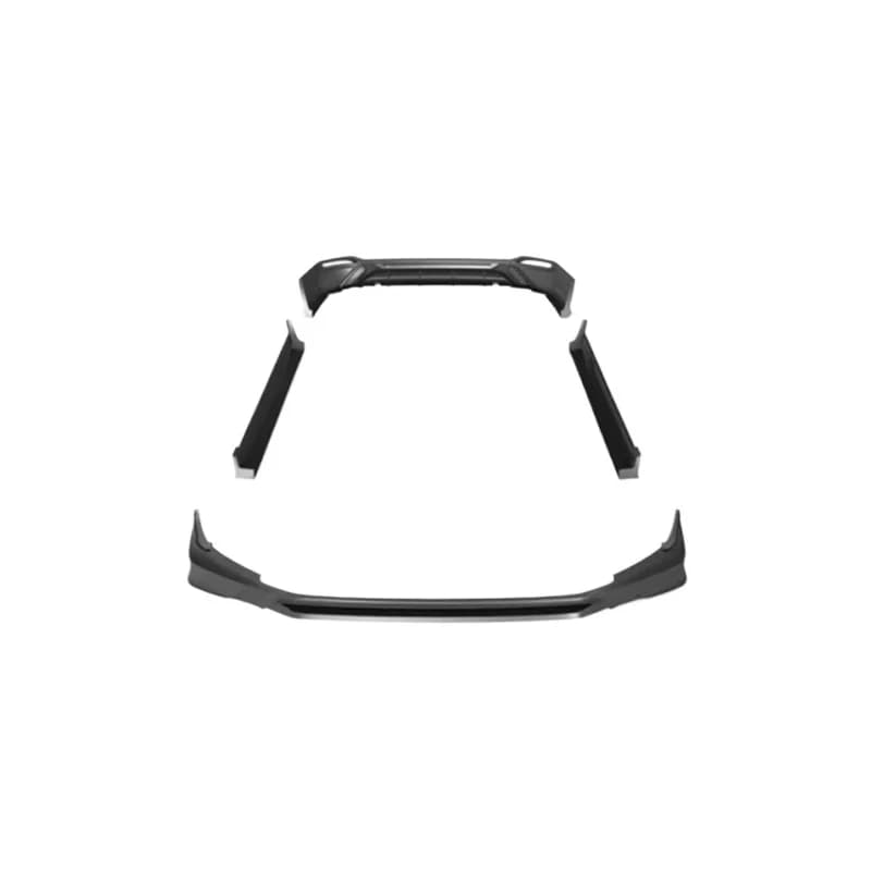 PU Body Kit Set Fit for ES Series Front Lip Diffuser With Led Light Side Skirts High Quality