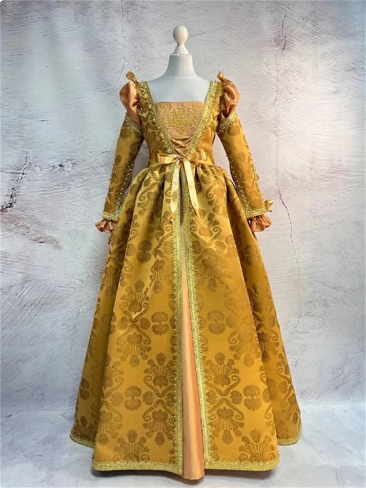 Tudor Queen Elizabeth Queen Abito medievale rinascimentale Royal Noble Court Ball Gown realizzato su misura
