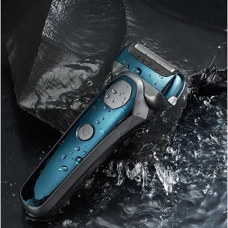 Nuovo Modello 2026 - Rasoio Elettrico Portatile da Uomo Impermeabile 4D con Lame in Tessuto per Viso e Barba - Spedizione Diretta