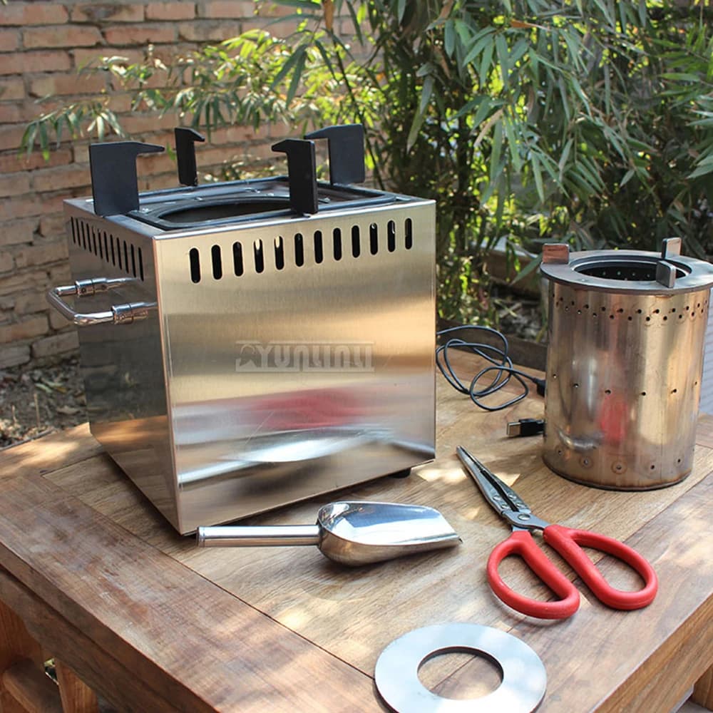 Fornello da cucina per cortile Bruciatore per barbecue portatile Fornello da campeggio feroce Bruciatore a legna da ardere all'aperto