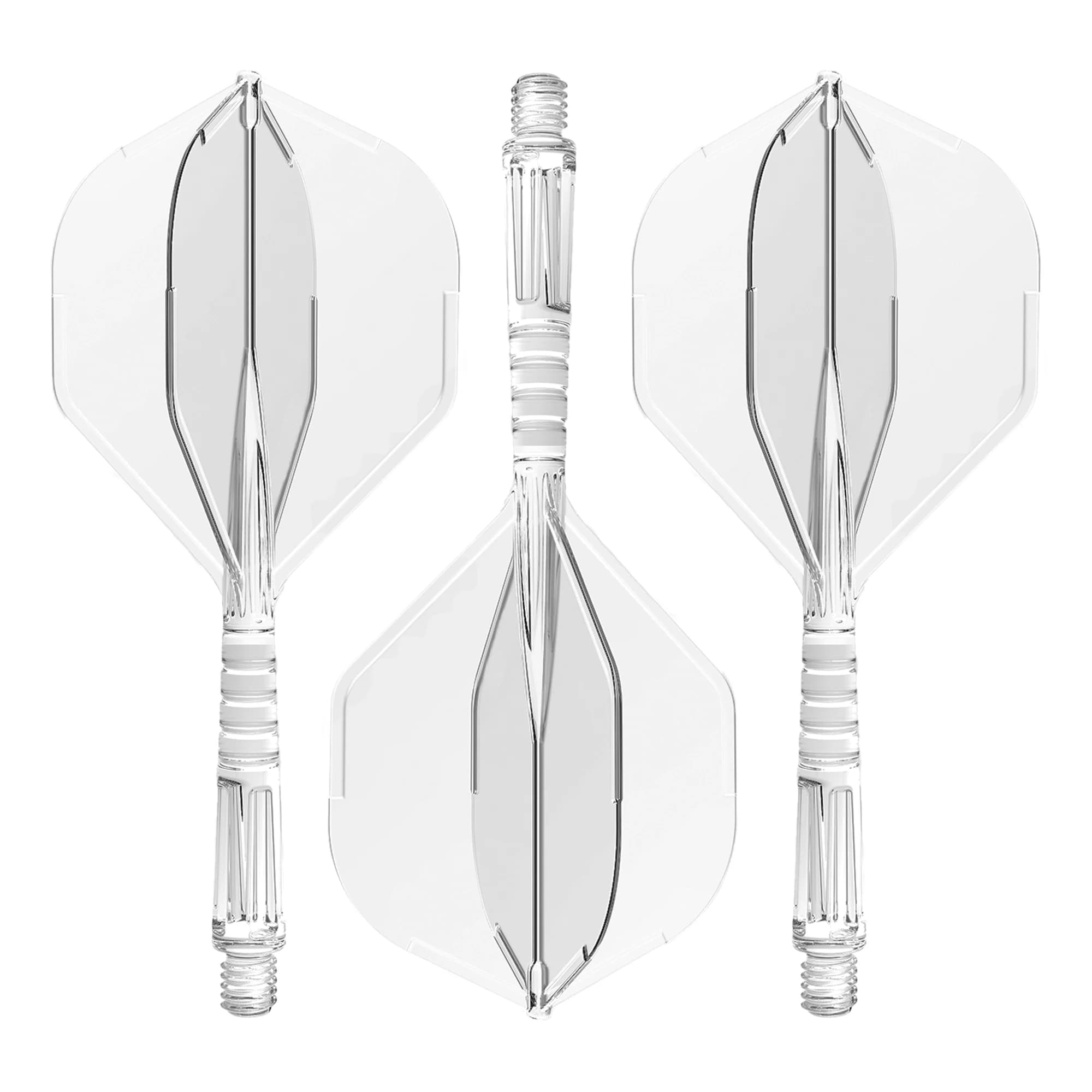 CYEELIFE 2BA Soft Tip Darts Accessories Transparent One-Piece Integrated Dart Flights Standard Shape 3pcs/set