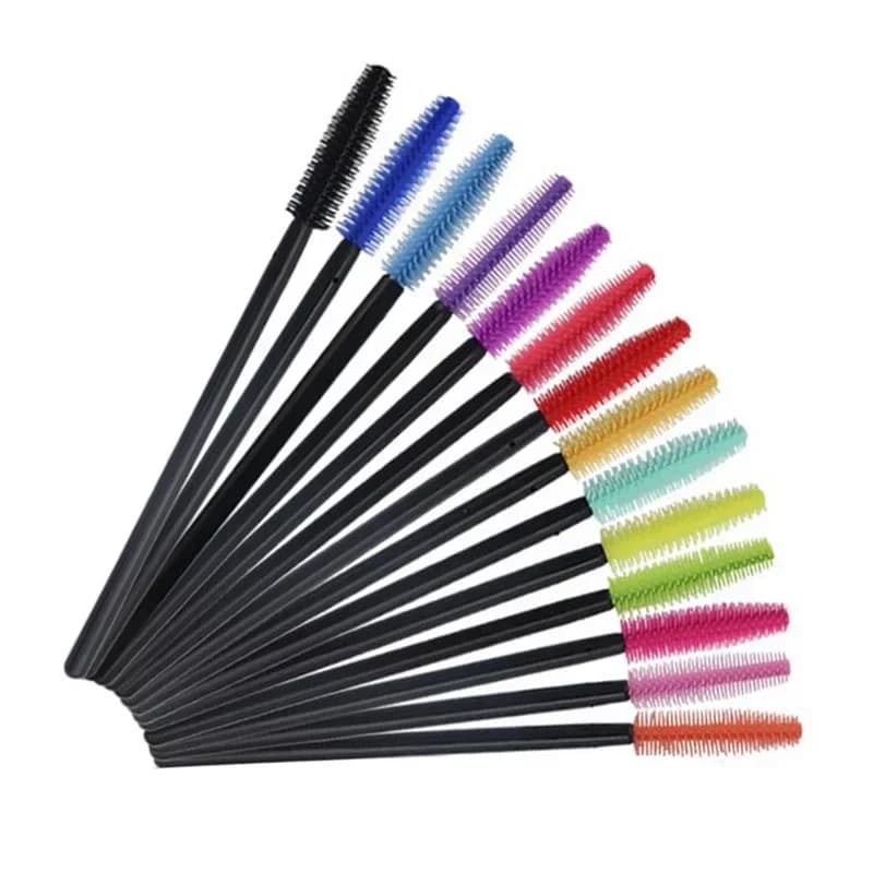 HOT 50 pcs U.S. Makeup Tools & Drop Cilia In Silicone Brushes Mascara Stick Applyer Eye Lash Makeup Brush Extension Eye Lash