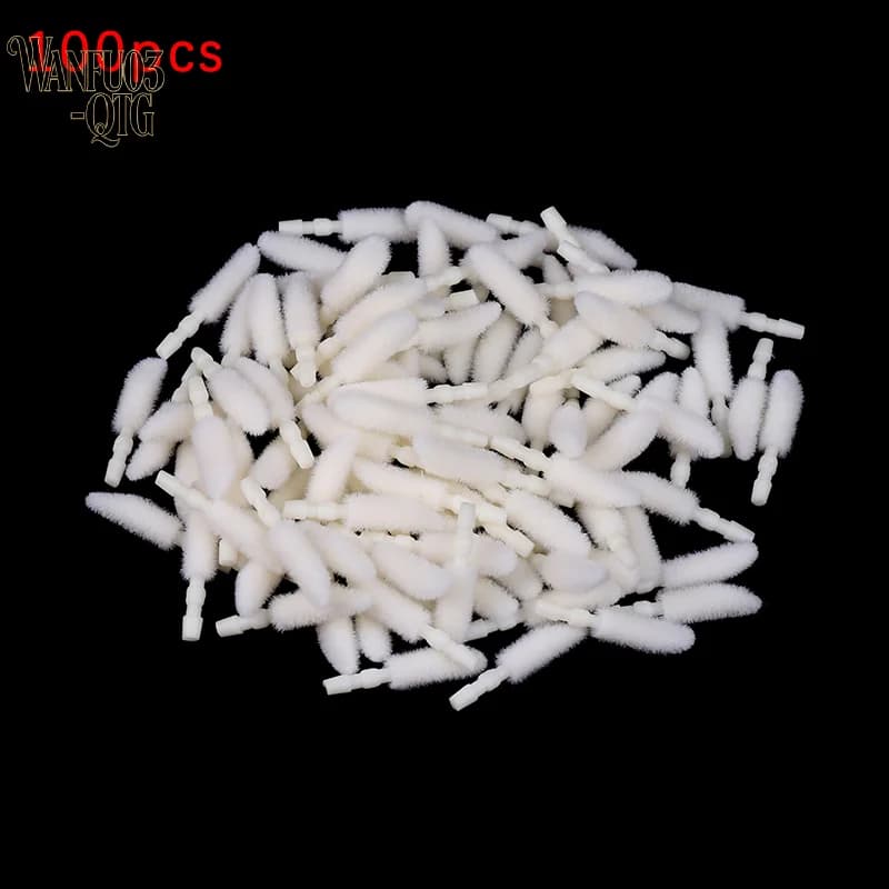 New Set of 100 Disposable Brushes for Makeup with Cotton Head, Cosmetic Tools for Umbrella and Lucidalabbra