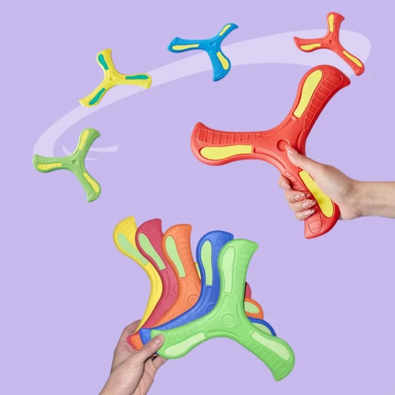 Soft Boomerang with three leaves with cross - Interactive outdoor toys for children and adults Decompression gift for puzzles for early education