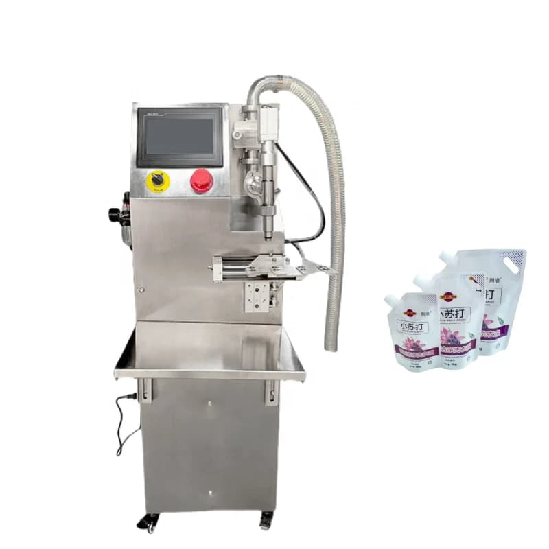 Semi-automatic laundry detergent water filling machine shampoo for ketchup bag supply and vertical capping machine