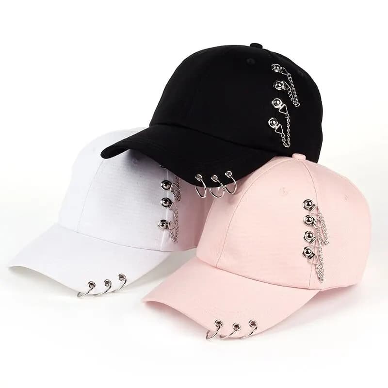 Berretti da baseball unisex con anello laterale in ferro Cappello casual regolabile per protezione solare primaverile e autunnale