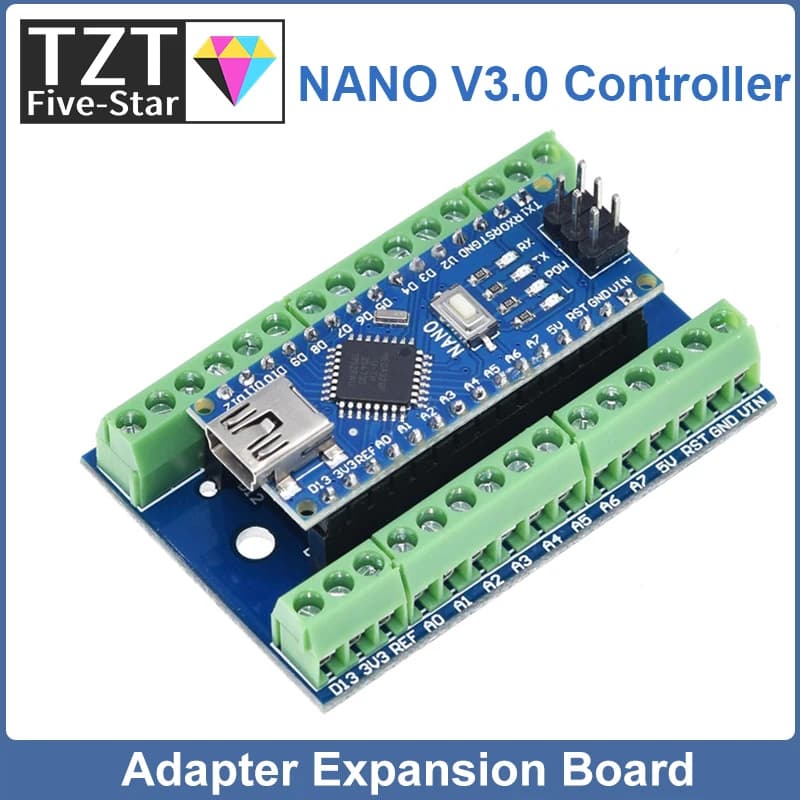 Scheda di espansione adattatore terminale controller NANO V3.0 Piastra di estensione semplice scudo NANO IO per Arduino AVR ATMEGA328P